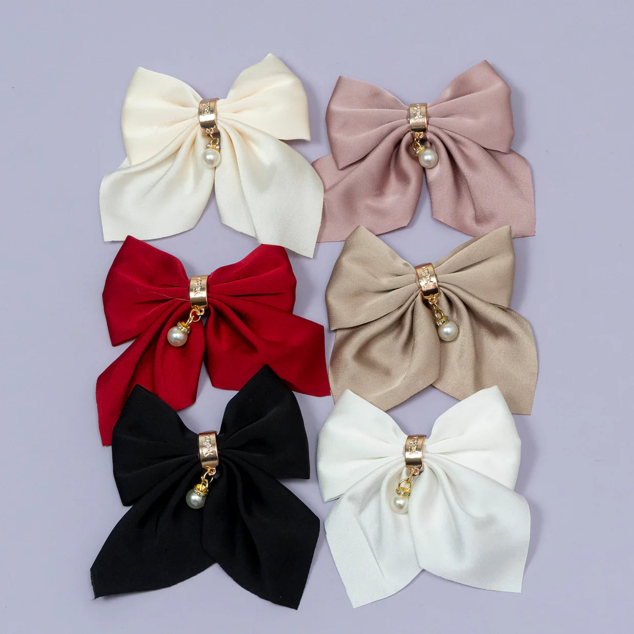 Elegant Pearl Drop Bow Hair Clip