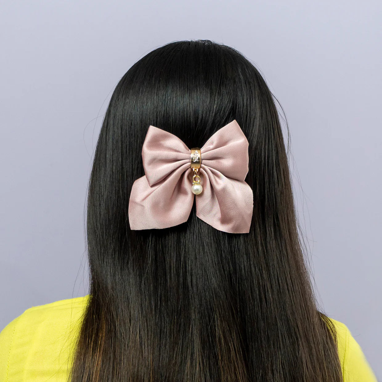 Elegant Pearl Drop Bow Hair Clip