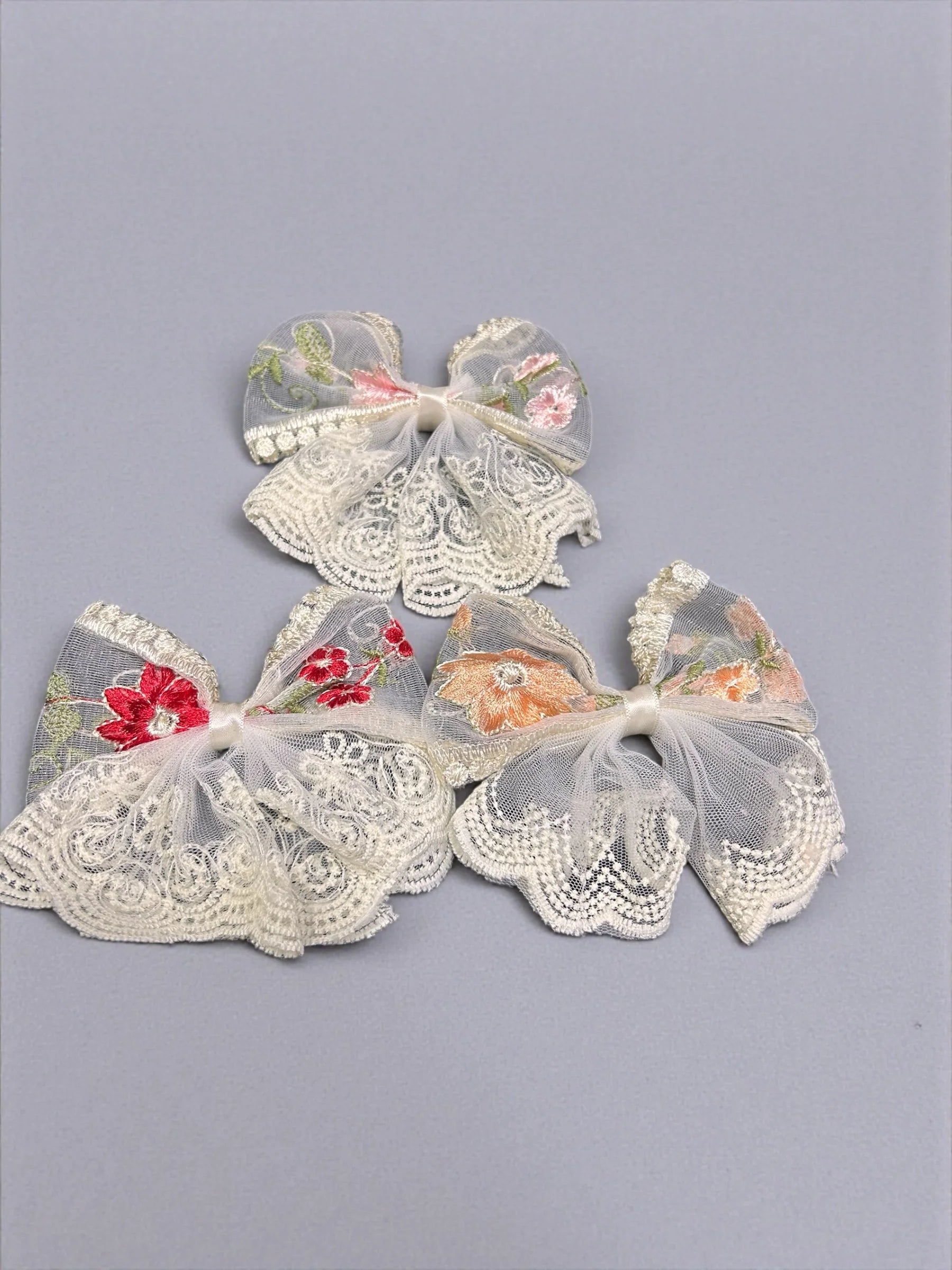 Vintage Floral Lace Bow Hair Clip