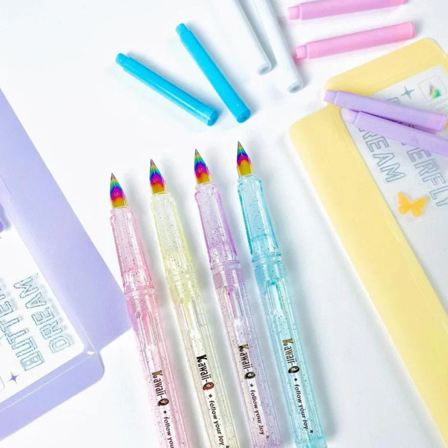 Kawaii Rainbow Fountain Pen Set