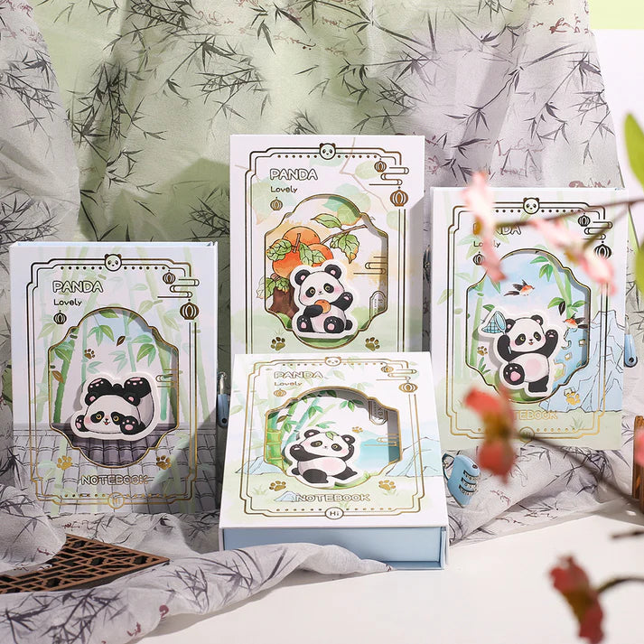 Cute panda diary with lock