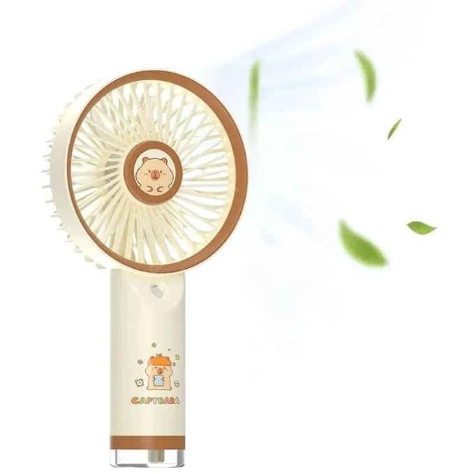 Capybara Mini USB Fan – Cute Portable Rechargeable Hand Fan