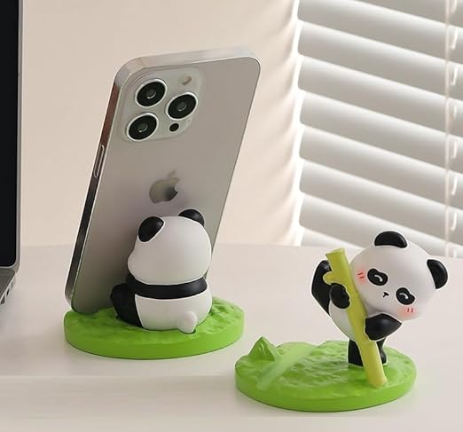 Bamboo Panda Phone Holder
