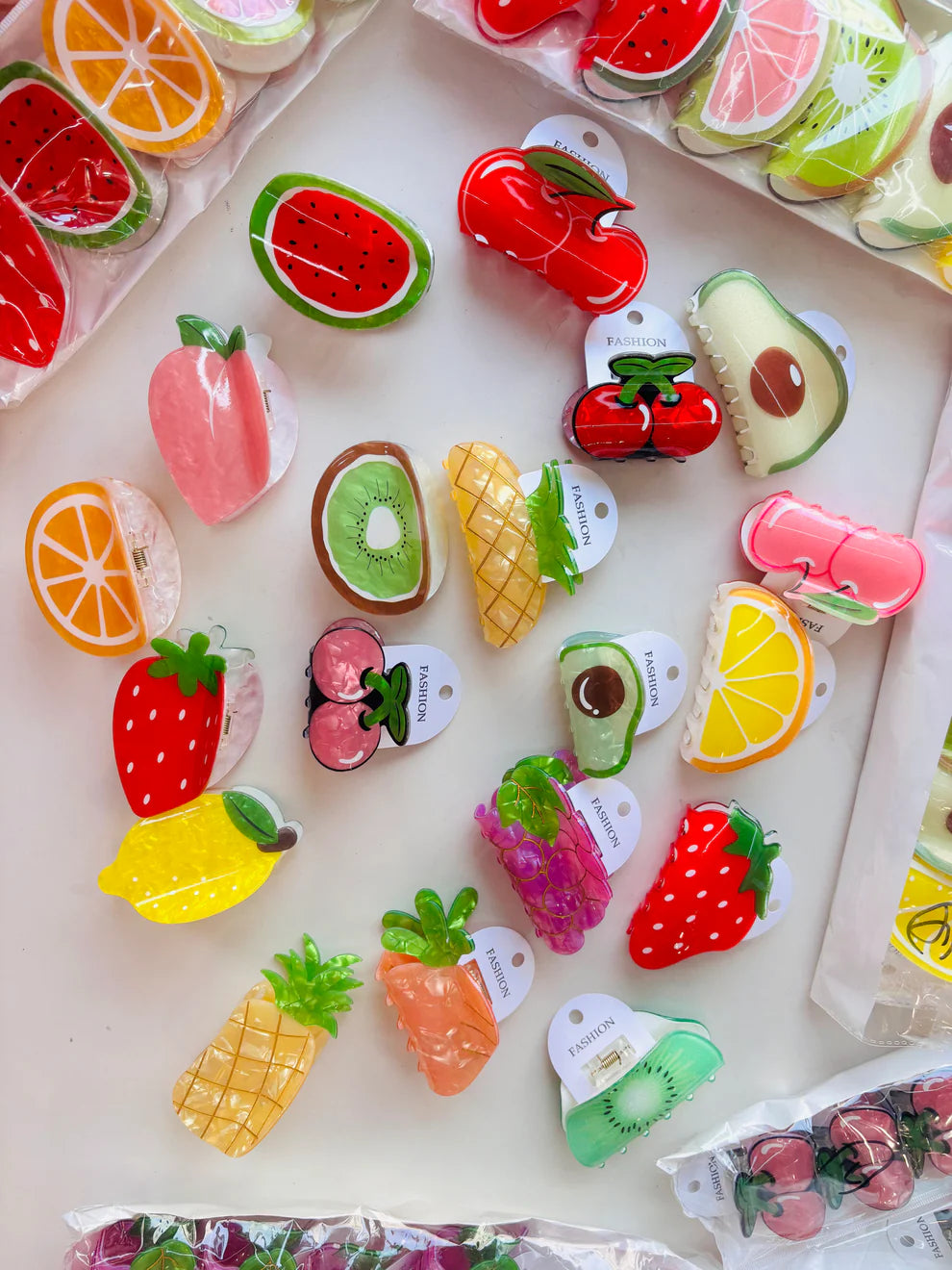 Fruit themed korean hair clutcher