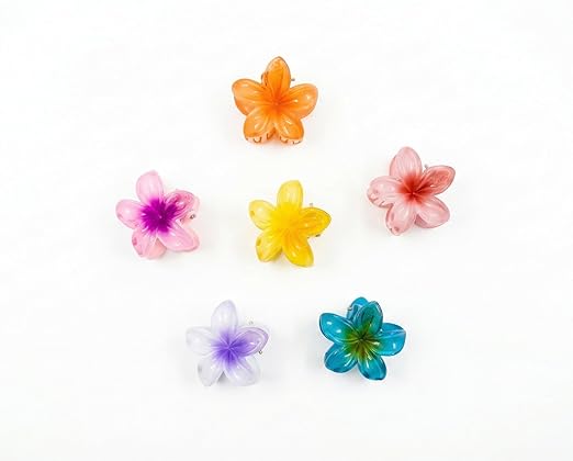 Plumeria Flower Hair Claw Clips – 2 pcs