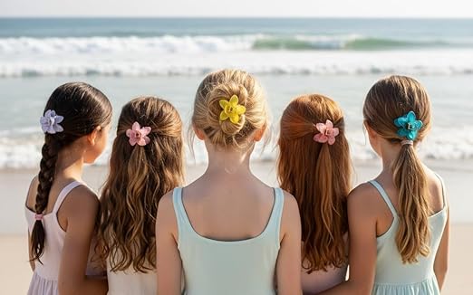 Plumeria Flower Hair Claw Clips – 2 pcs