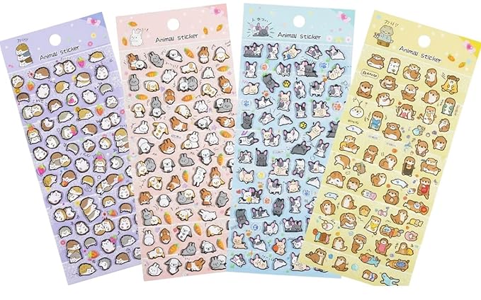 KiddiBox Puffy Animal Stickers