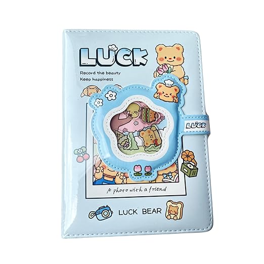 Alokik Kawaii Luck Bear Diary with Window Shaker Cover