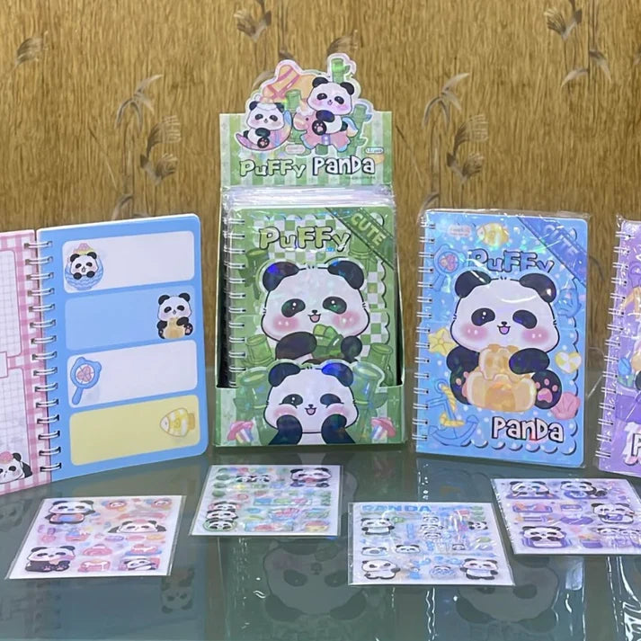 puffy panda spiral diary