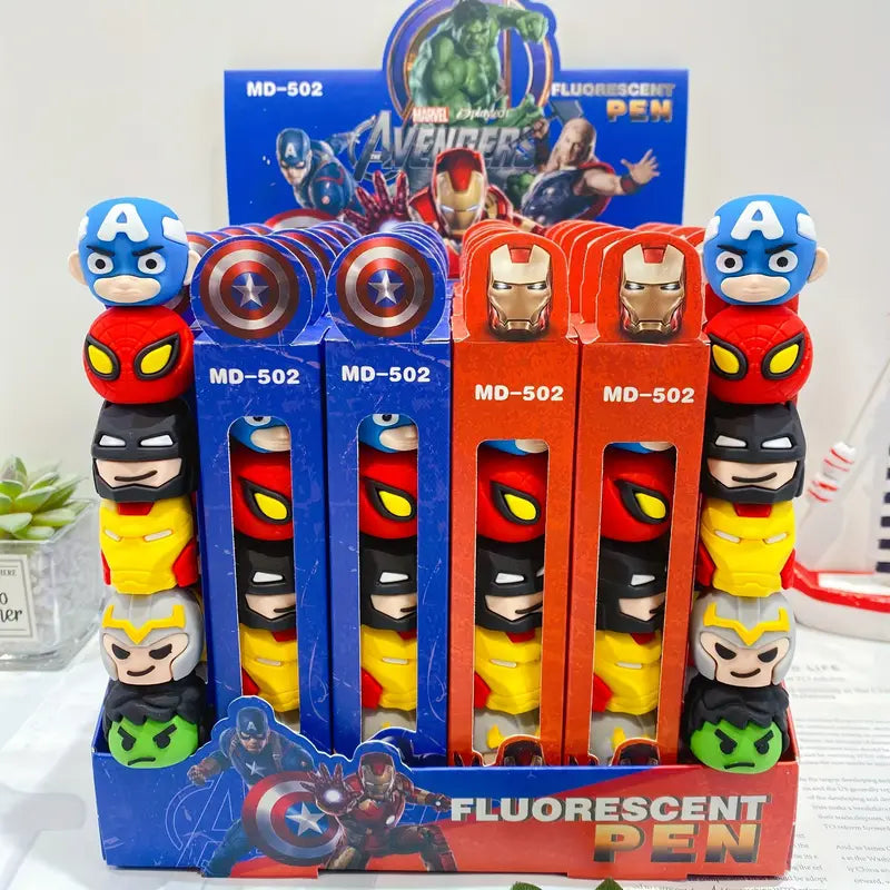 Stackable Superhero Fluorescent Pen Highlighter
