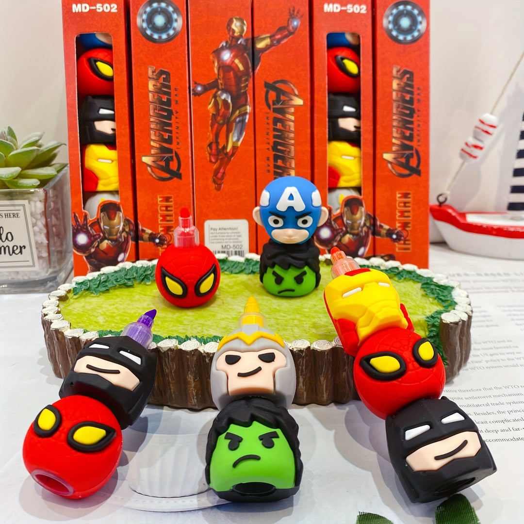 Stackable Superhero Fluorescent Pen Highlighter