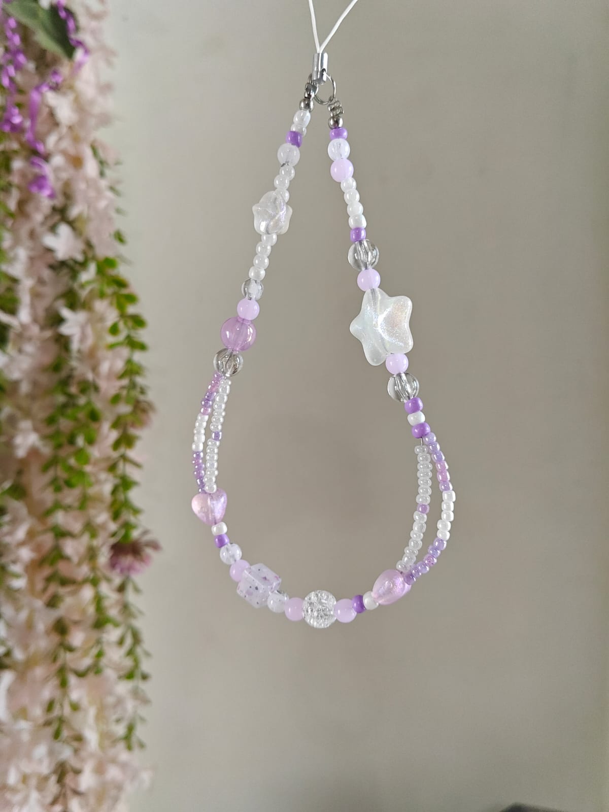 Purple Floral Cute Phone Charms