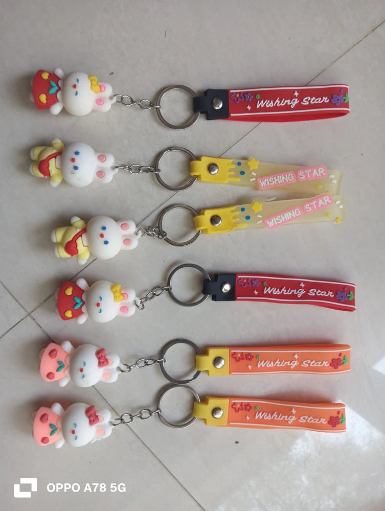 MULTI CHARACTER RUBBER KEYCHAIN -2PC