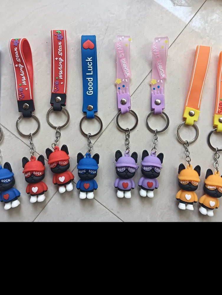 MULTI CHARACTER RUBBER KEYCHAIN -2PC