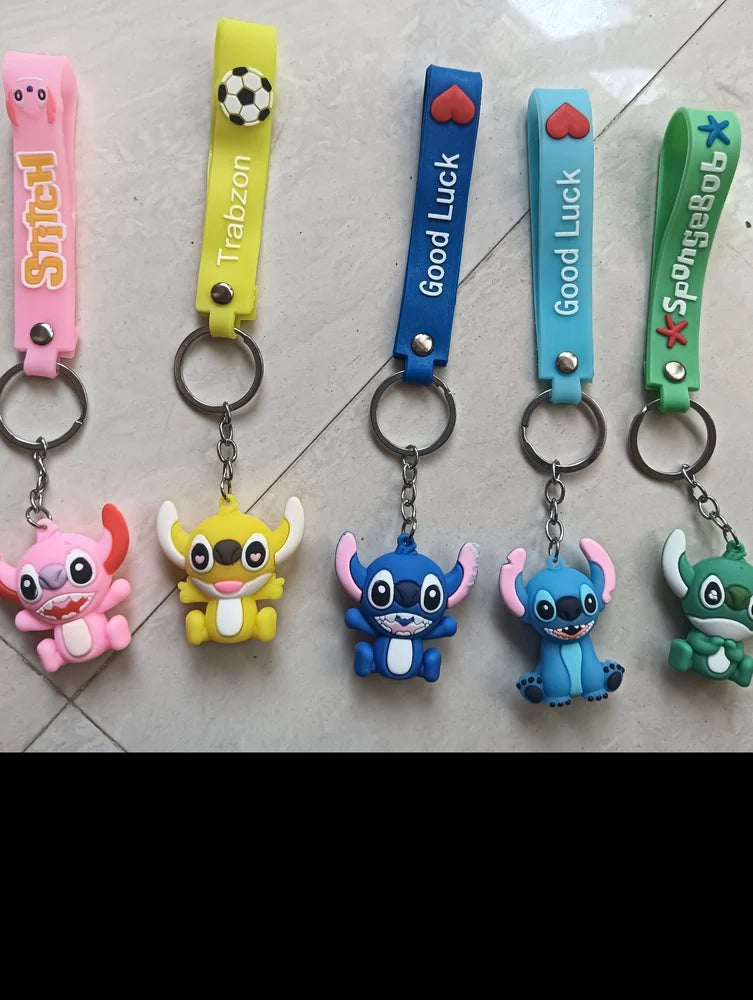 MULTI CHARACTER RUBBER KEYCHAIN -2PC