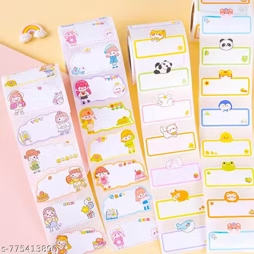 Cute Cartoon Name Sticker Rolls