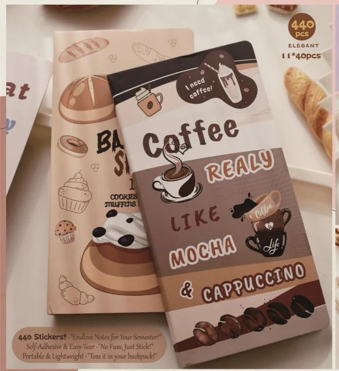 Coffee or Bakery Printed Sticky Notes