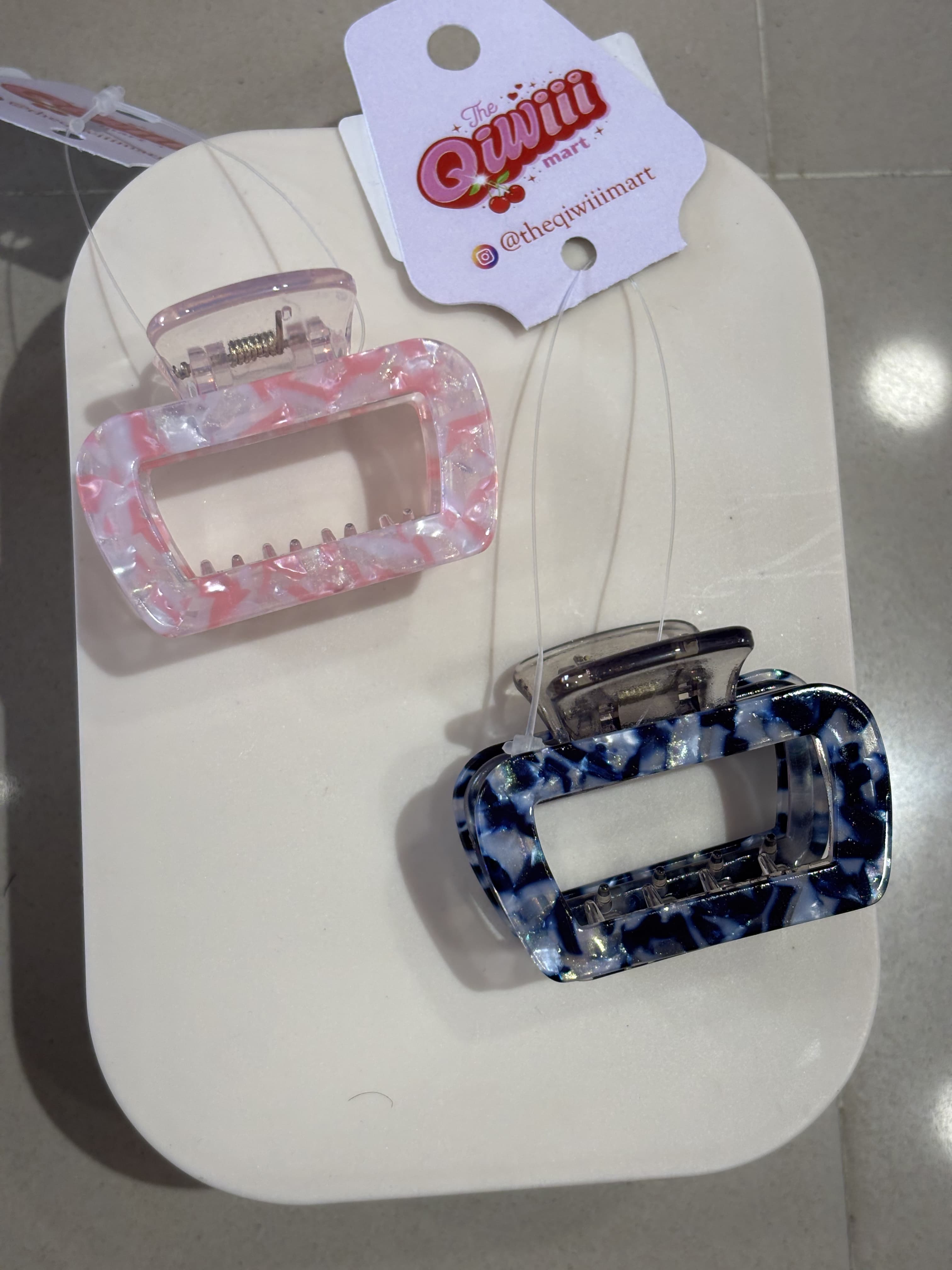 Acrylic rectangle hai clutcher