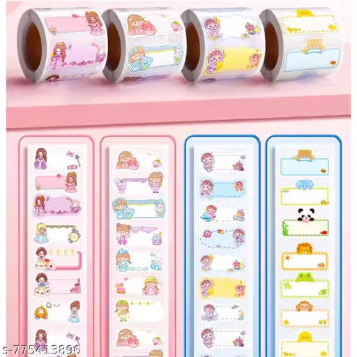 Cute Cartoon Name Sticker Rolls