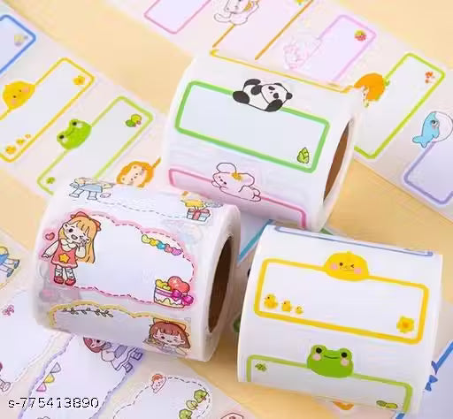 Cute Cartoon Name Sticker Rolls